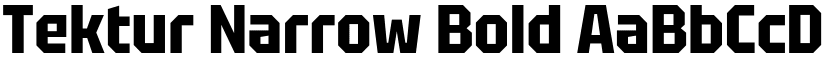 Tektur Narrow Bold font