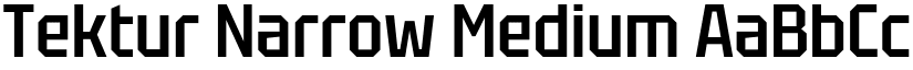 Tektur Narrow Medium font