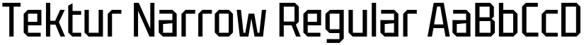 Tektur Narrow Regular font