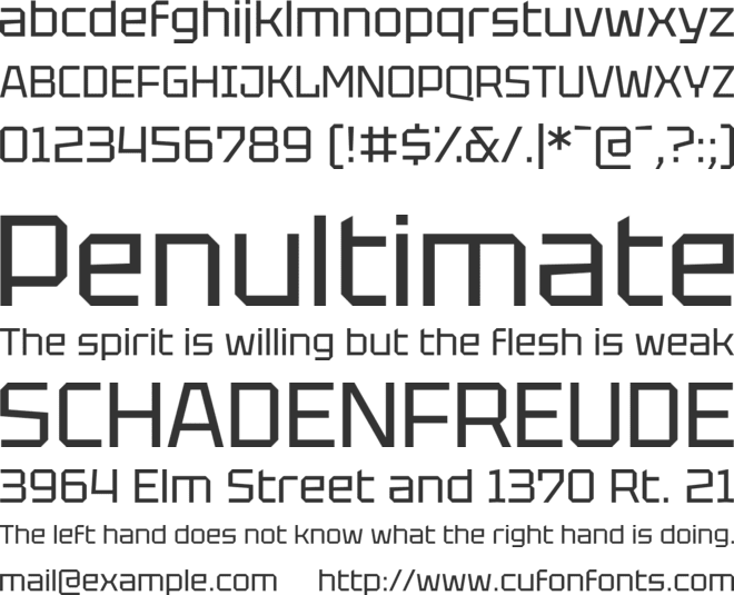Tektur font preview
