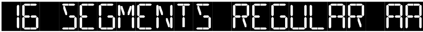 16 Segments Regular font