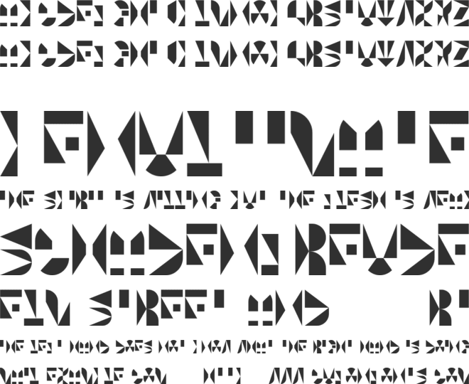 Tangram font preview