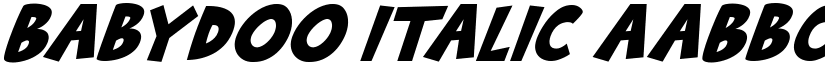 Babydoo Italic font