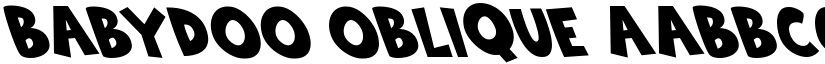Babydoo Oblique font
