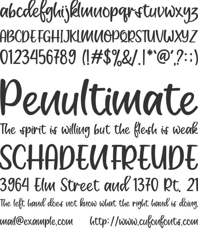 Maron American font preview