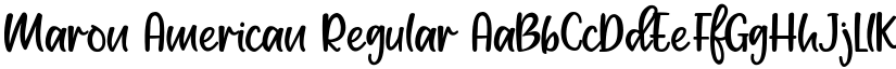 Maron American Regular font