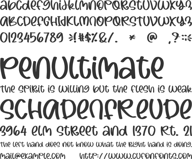 Holiday Story font preview