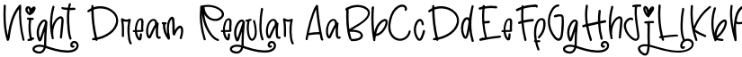 Night Dream Regular font