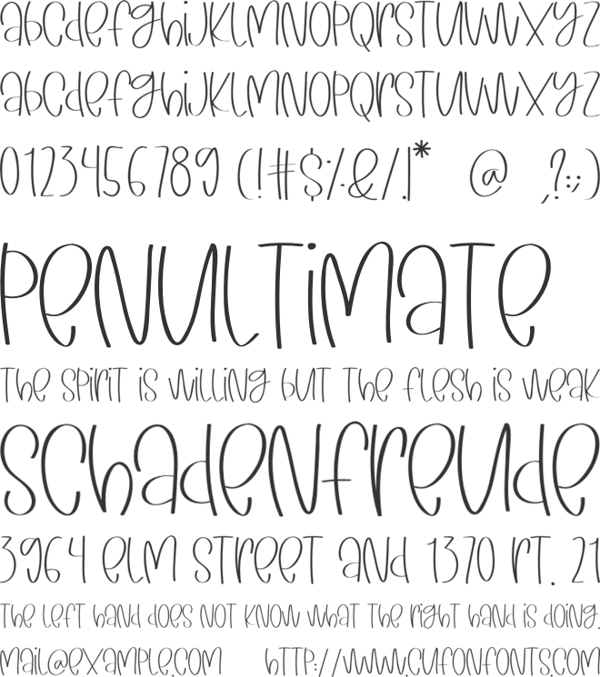 Artisana font preview