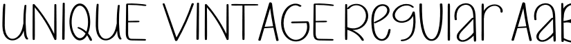 UNIQUE  VINTAGE Regular font