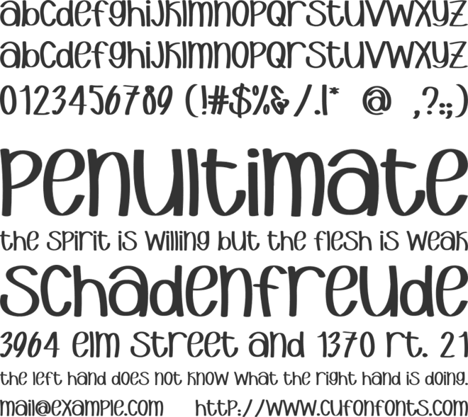 Endeavour font preview