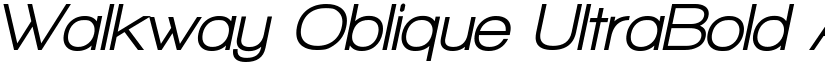 Walkway Oblique UltraBold font