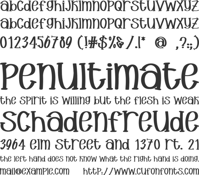 Oliviaslab font preview