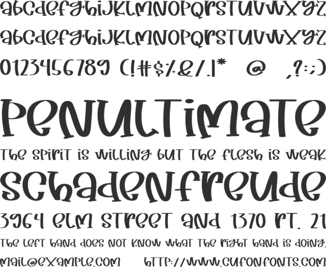Tasty Food font preview