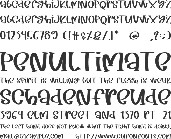 Tasty Food font preview