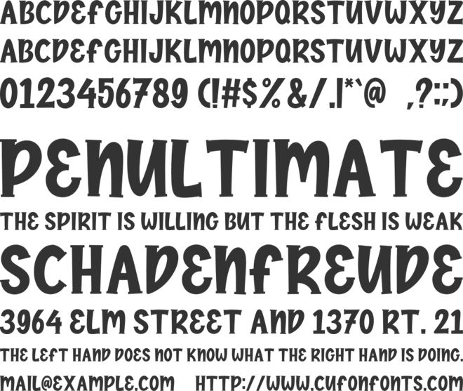 Lemon spark font preview