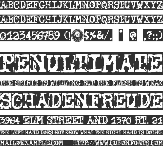 Typewriter Grunge font preview