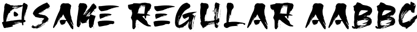 Osake Regular font