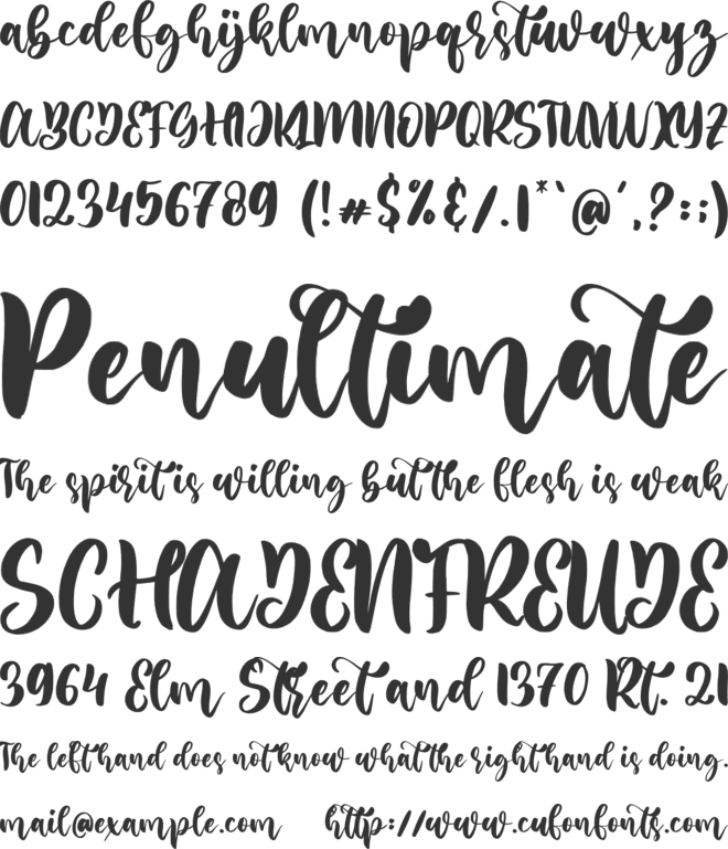 Challina font preview