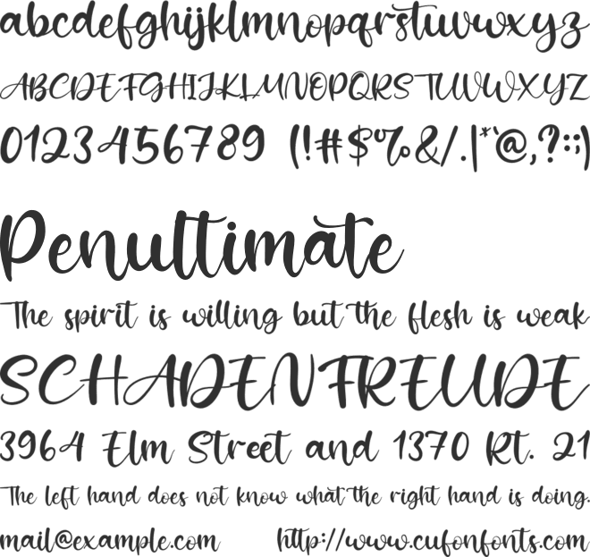Kiss Boom font preview