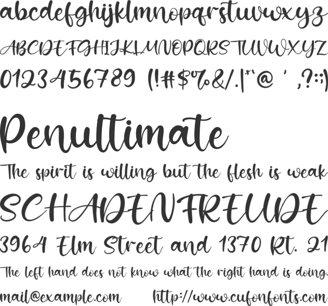 Kiss Boom font preview
