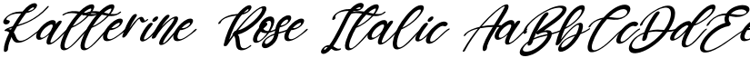 Katterine Rose Italic font