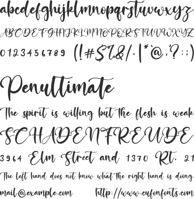 Frozzy Mosther font preview