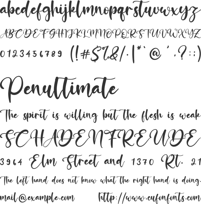 Frozzy Mosther font preview