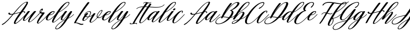 Aurely Lovely Italic font