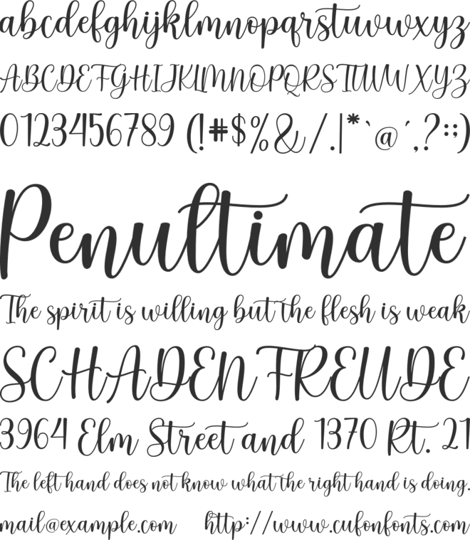 Aurely Lovely font preview