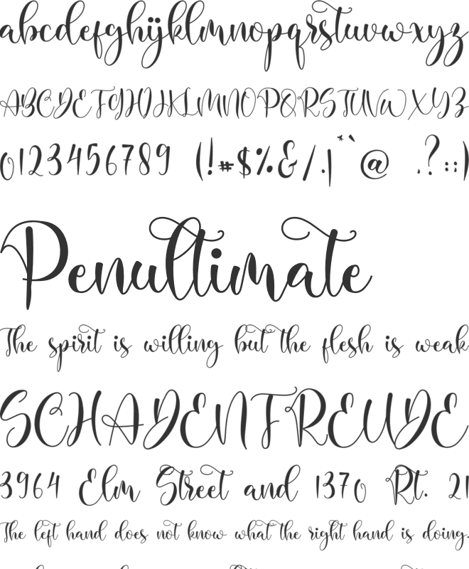 Butterfly Garden font preview