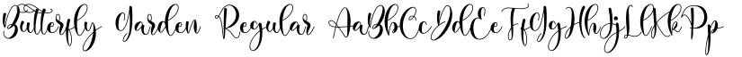 Butterfly Garden Regular font
