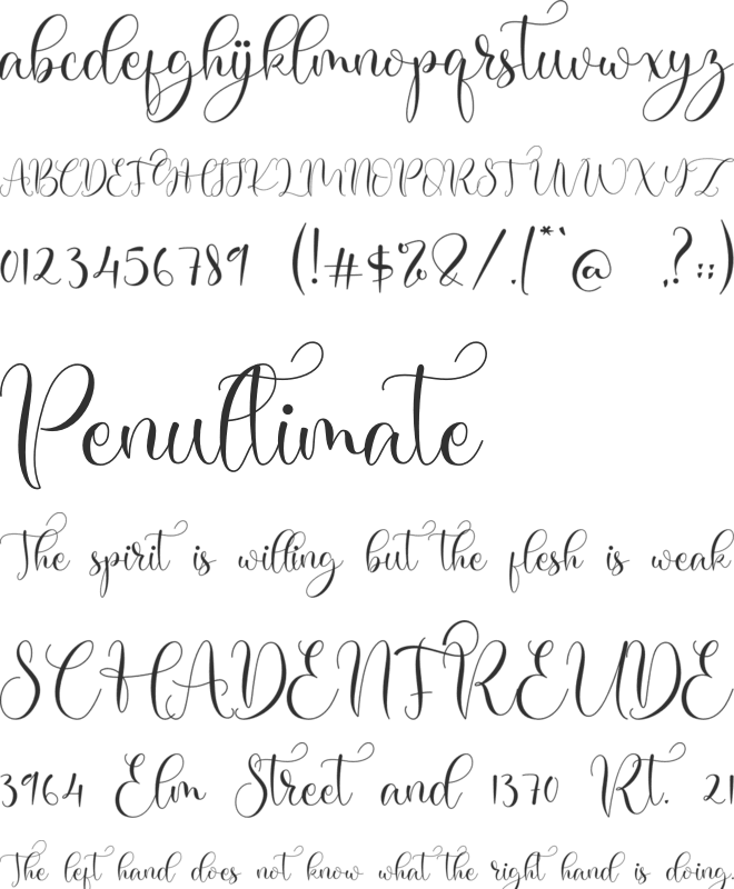 Adelia font preview