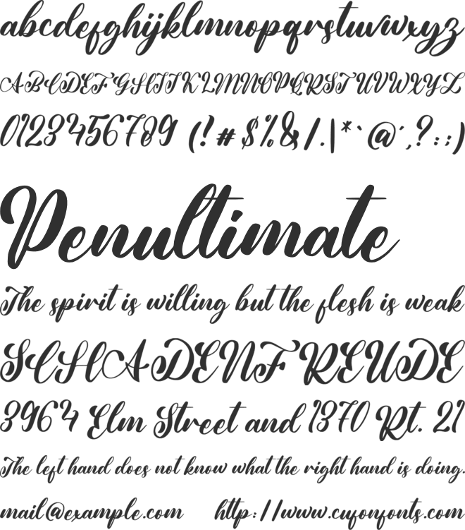 Blissful Dream font preview