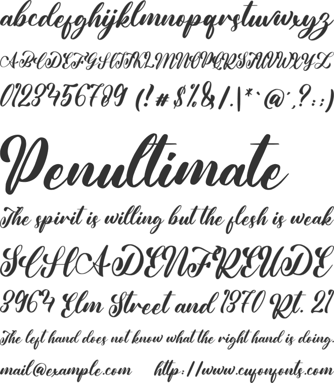 Blissful Dream font preview