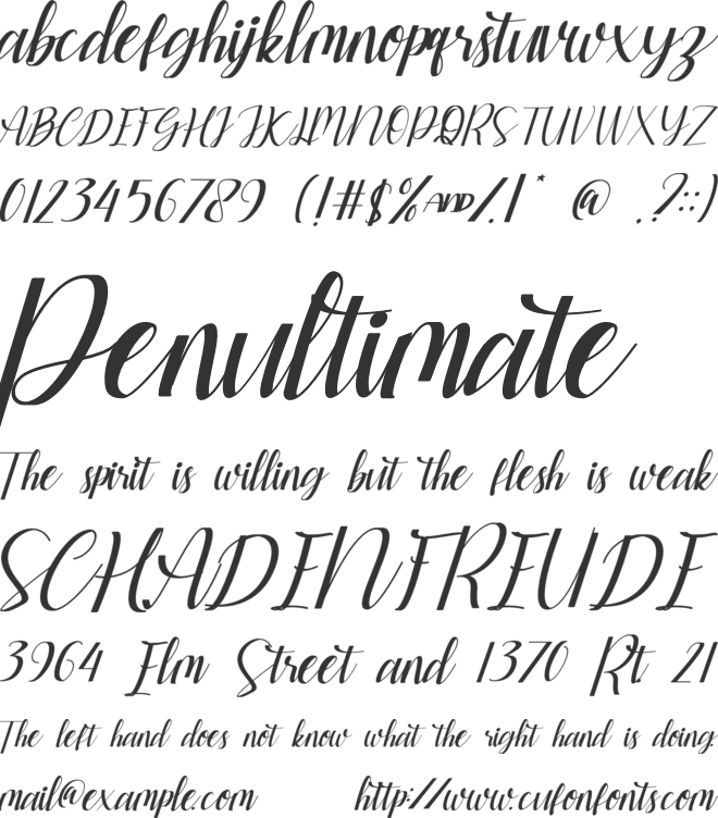 Gabriella font preview