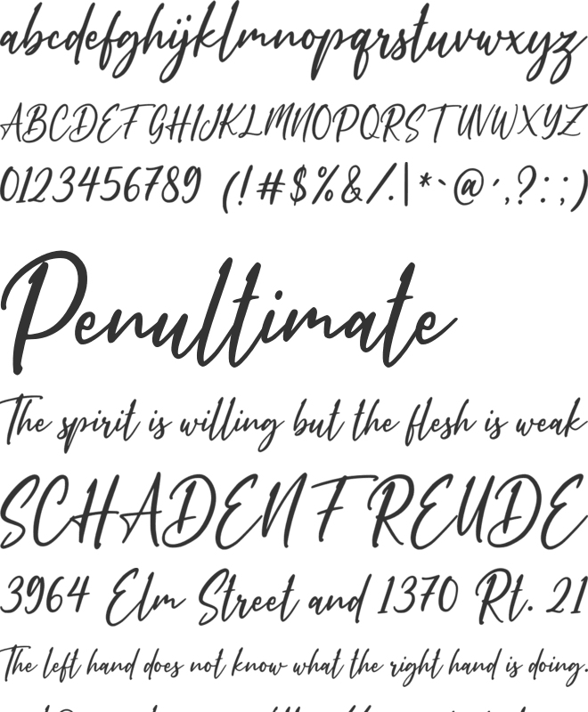 Mallinkha font preview