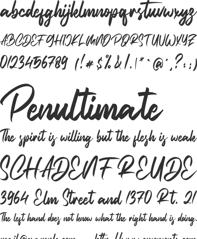 Fight Side font preview