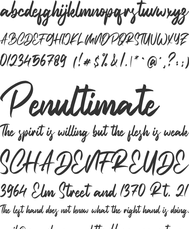 Fight Side font preview