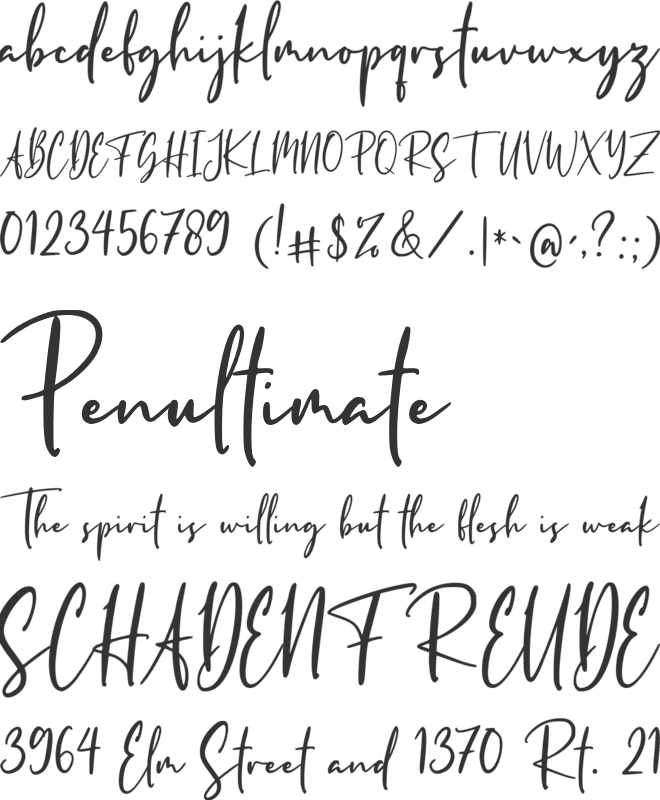 Harstmount font preview