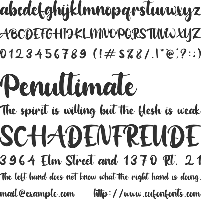 Baby Coffee font preview