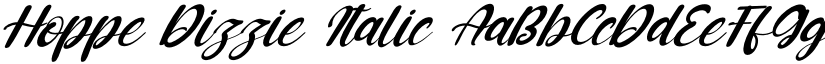 Hoppe Dizzie Italic font