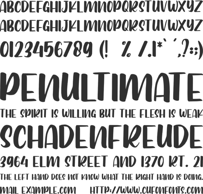 Bunny Baby font preview