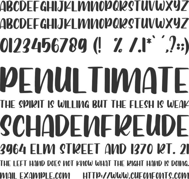 Bunny Baby font preview