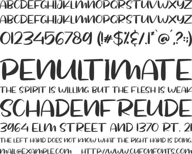 Hello Candy font preview
