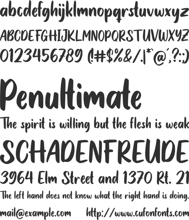 Sweet Talk font preview