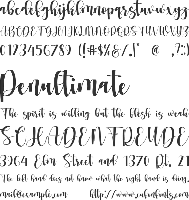 Julya font preview