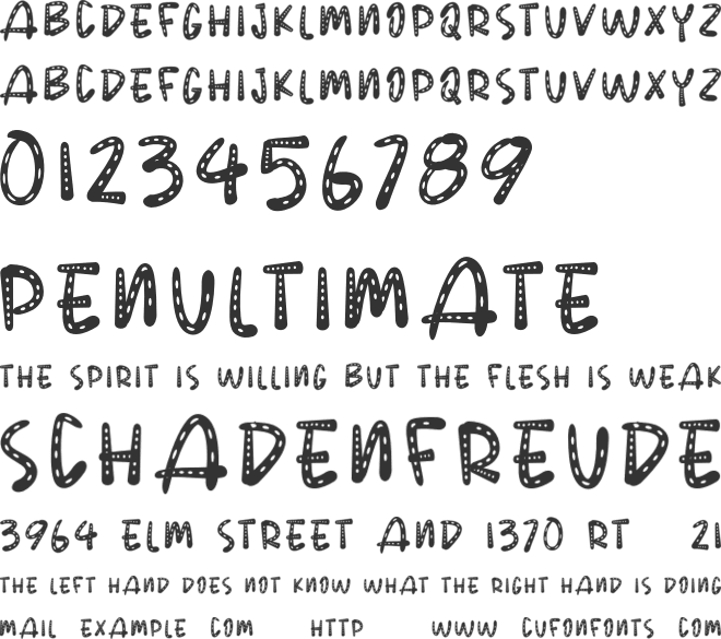 POLKANDOT font preview