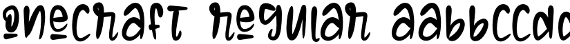 ONECRAFT Regular font