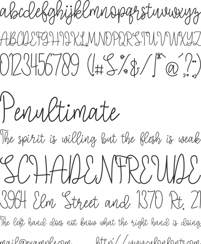 Absolute font preview